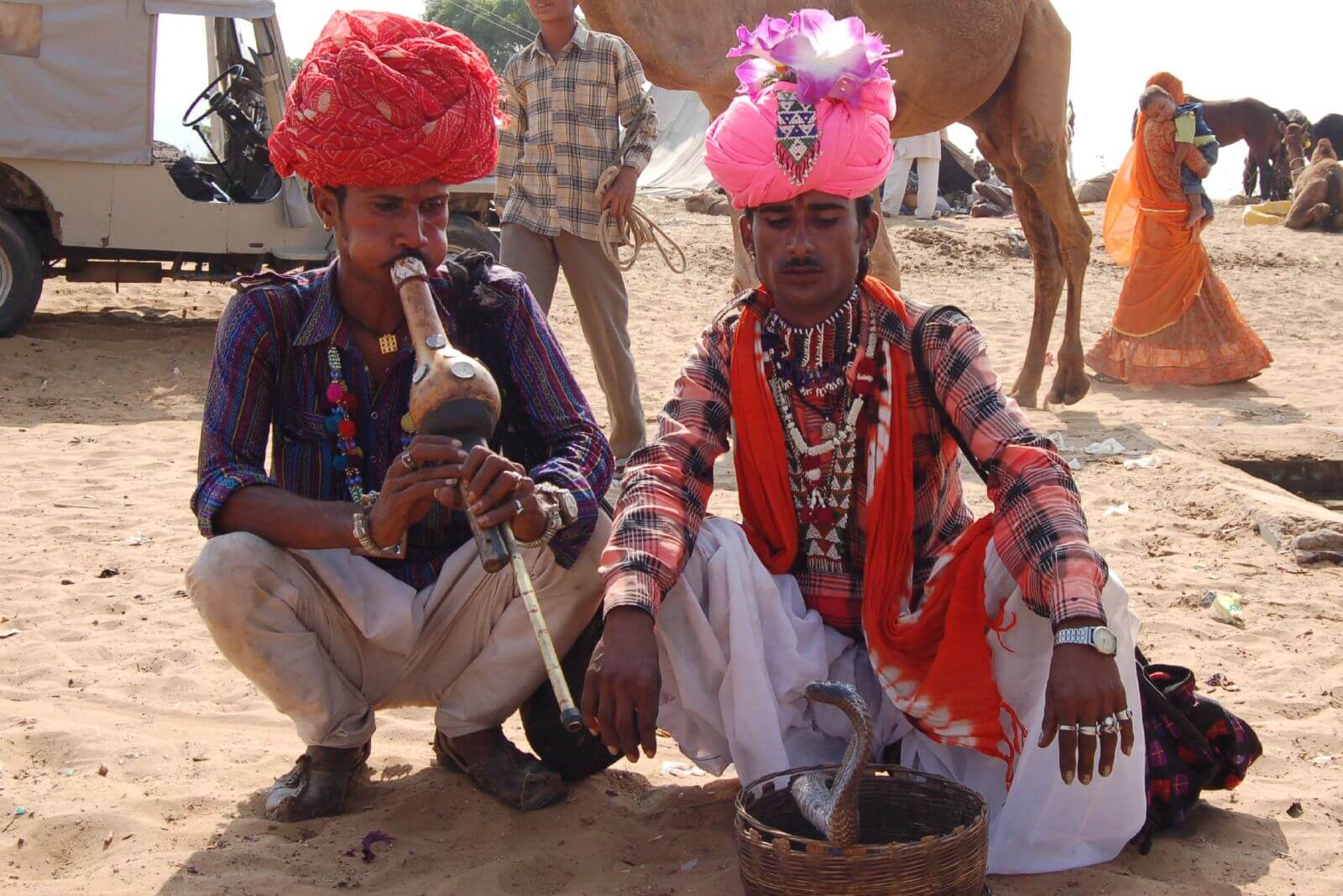 Snake Charmer at Pushkar Camel Fair