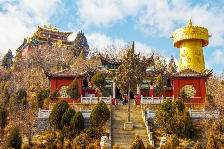 Monastery in Saga Dawa Festival, Tibet